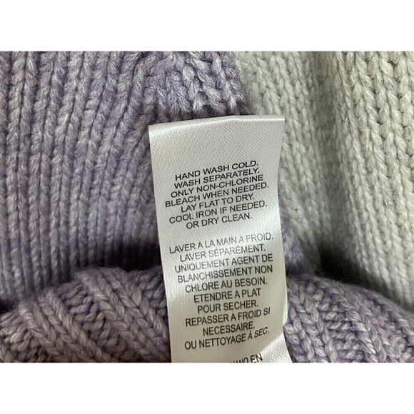 New Splendid Mally Purple Gray Green Colorblock M Sweater Cropped Cozy Comfy Top - Picture 12 of 12